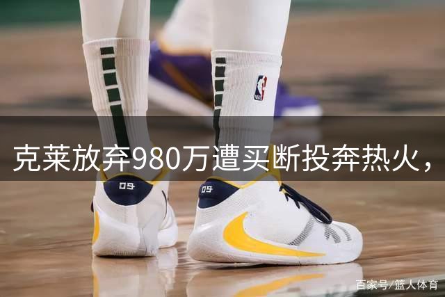 克莱放弃980万遭买断投奔热火，独行侠为何零回报？
